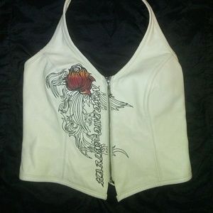 Harley Davidson Leather Halter with a free vest!